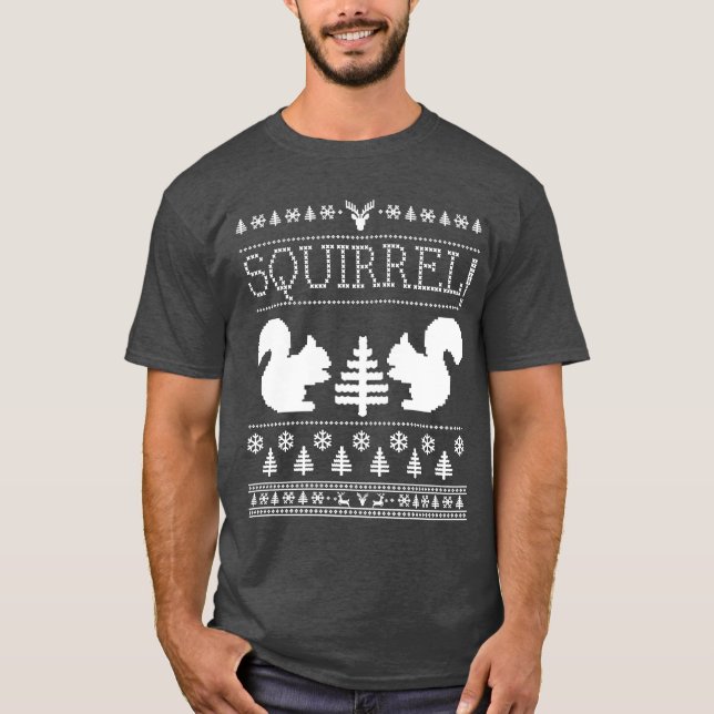 T-shirt Esquilo das férias do Natal (Frente)