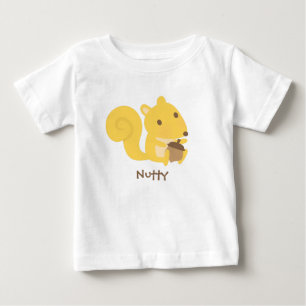 T-shirt Esquilo Maluco Fofinho com Noz para Bebês