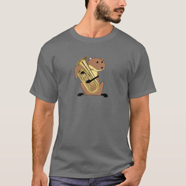 T-shirt Esquilo que joga o Euphonium (Frente)