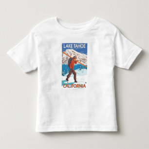 T-shirt Esquis da neve do carregando do esquiador - Lake