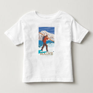 T-shirt Esquis do carregando de MaineSkier