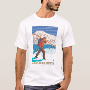 T-shirt Esquis do carregando de MassachusettsSkier