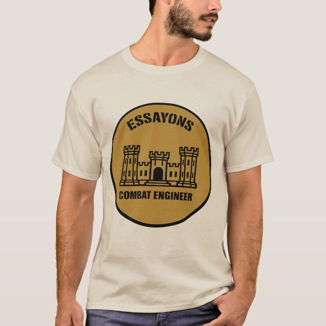 T-shirt Essayons Combat Engineer Badge Tee (Frente)