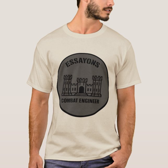 T-shirt Essayons Combat Engineer Badge Tee (Frente)