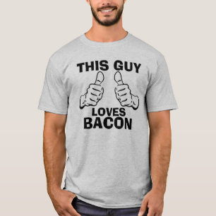 T-shirt Esta cara ama a frase do bacon
