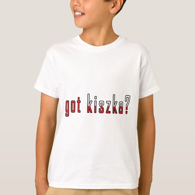 T-shirt está com o kiszka? Bandeira (Frente)