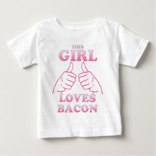 T-shirt Esta garota ama Bacon a rosa