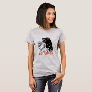 T-shirt Esta Garota Ama Seu Rottweiler