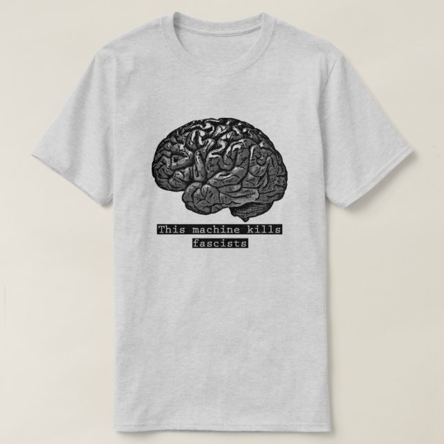 T-shirt Esta Máquina Matar Fascistas (Frente do Design)