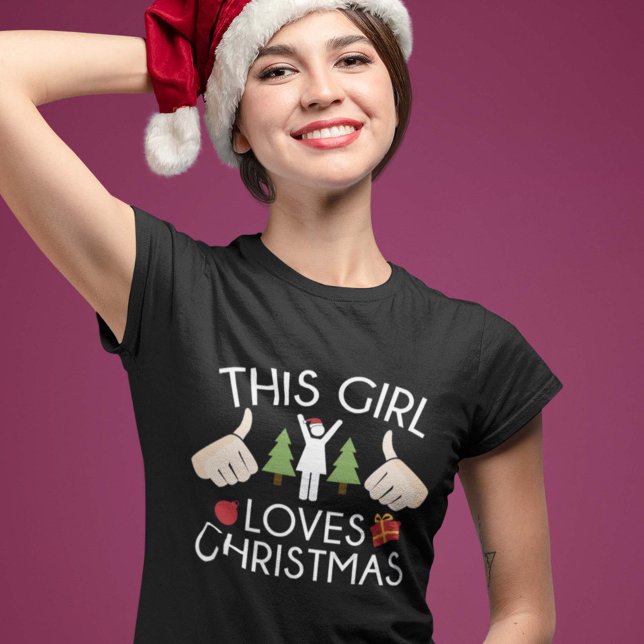 T-shirt Esta Menina Adora o Natal (Criador carregado)