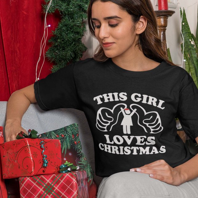 T-shirt Esta Menina Adora o Natal (Criador carregado)