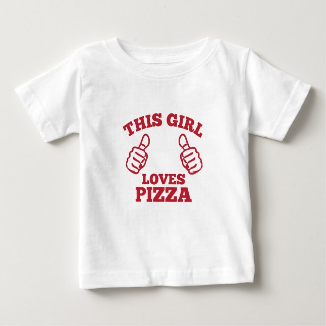 T-shirt Esta Menina Adora Pizza (Frente)