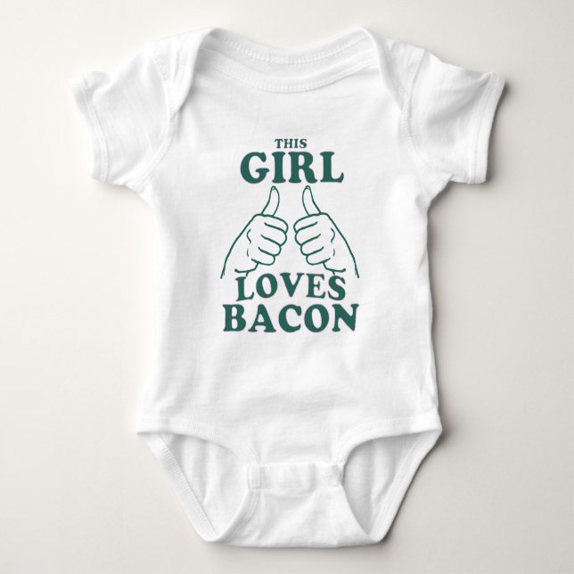 T-shirt Esta MENINA ama o bacon (Frente)