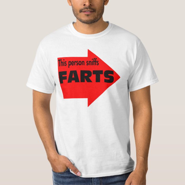 T-shirt Esta pessoa sniffs farts. (Frente)
