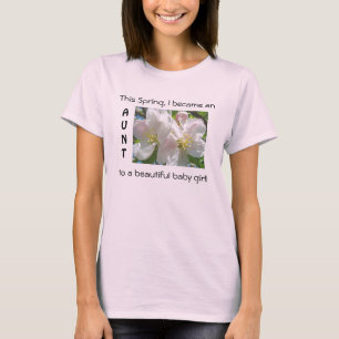 T-shirt Esta Primavera tornou-se uma Tia de uma Linda Meni