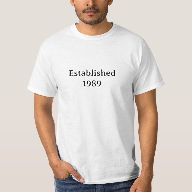 T-Shirt Estabelecida Em 1989 (Frente)