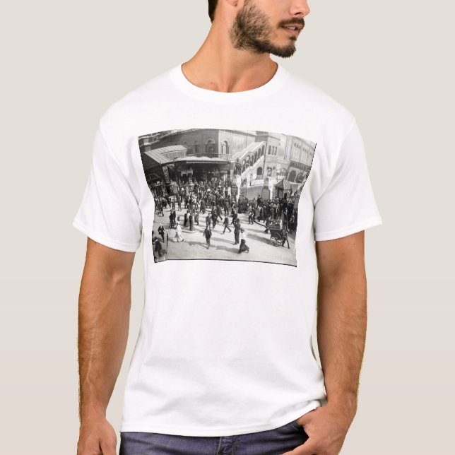T-shirt Estação de comboio da rua larga, Londres, c.1890 (Frente)