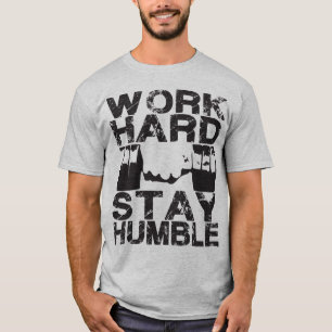 T-shirt Estada dura do trabalho humilde - Dumbbell