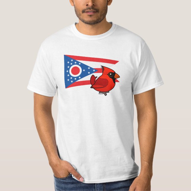 T-shirt Estado Birdorable de Ohio (Frente)