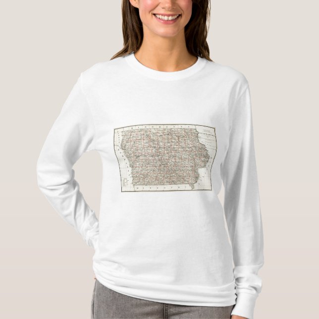 T-shirt Estado de Iowa (Frente)