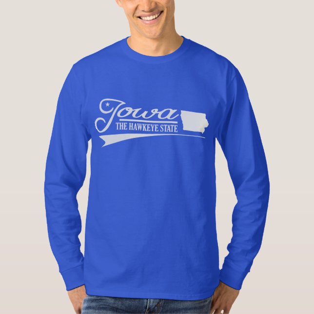T-shirt Estado de Iowa Mine Roupa (Frente)