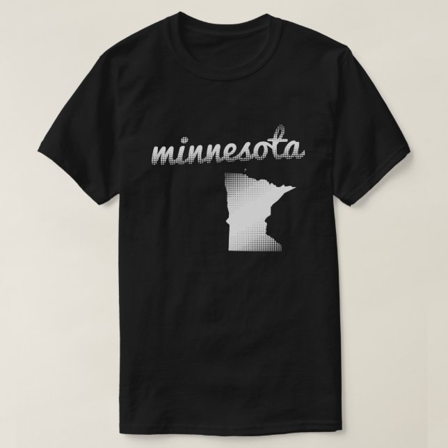 T-shirt Estado de Minnesota no branco (Frente do Design)