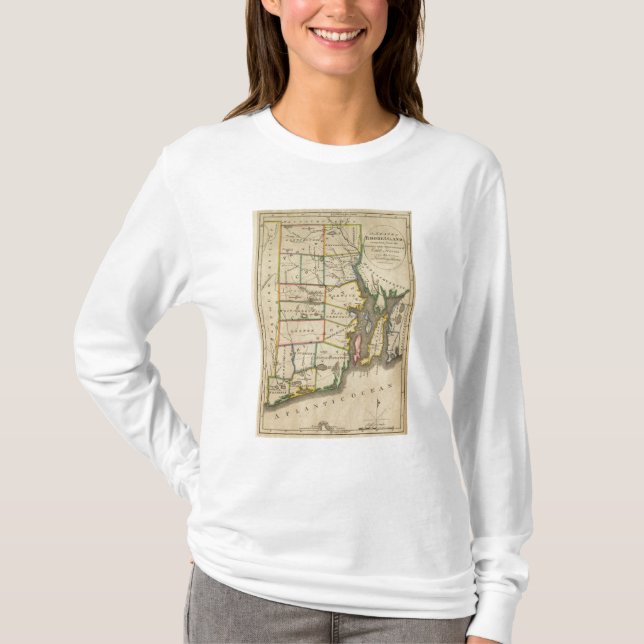 T-shirt Estado de Rhode - ilha 3 (Frente)
