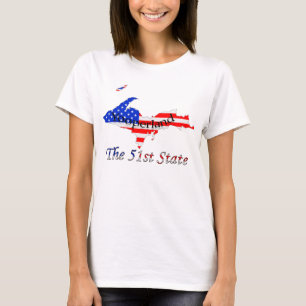 T-shirt Estado superior patriótico de Yooperland 51st da