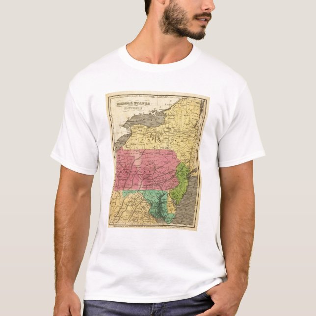 T-shirt Estados 3 do meio (Frente)