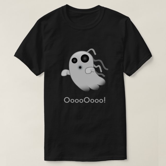 T-shirt estarrecente de Emoji do fantasma (Frente do Design)