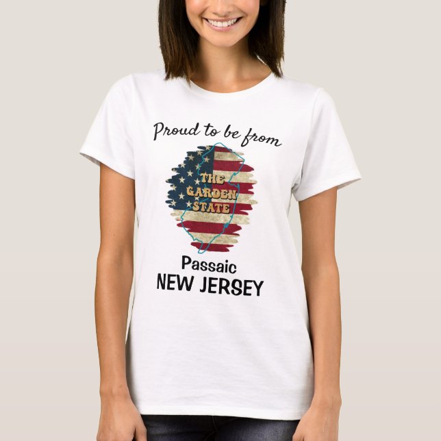 T-Shirt Estatal Personalizado de Nova Jersey (Frente)