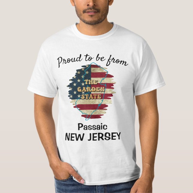 T-Shirt Estatal Personalizado de Nova Jersey (Frente)