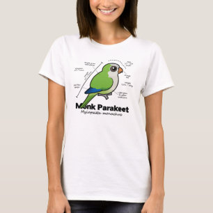 T-shirt Estatísticas do Parakeet da monge