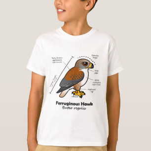T-shirt Estatísticas Ferruginous do falcão