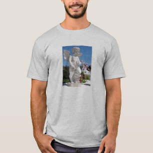 T-shirt Estátua De Anjo Na Cinza