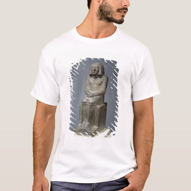 T-shirt Estátua de Ankh, padre de Horus, Pe Dynastic (Frente)
