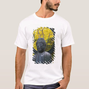 T-shirt Estátua de Buda nos Jardins Japoneses Dourado