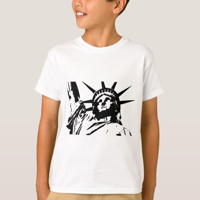 T-shirt Estátua de pop Art da Liberdade (Frente)