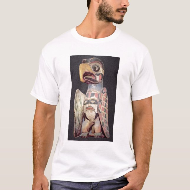 T-shirt Estátua de "Thunderbird" do Haida (madeira (Frente)