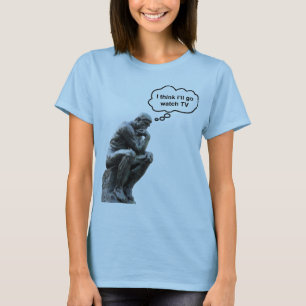 T-shirt Estátua do Pensador de Rodin - Acho que vou assist