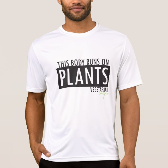 T-shirt Este corpo funciona em plantas (Frente)
