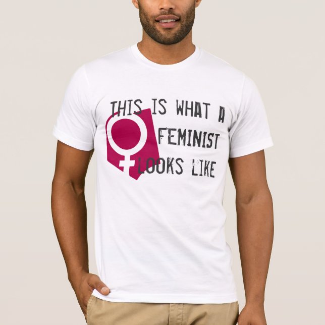 T-shirt Este é o que uma feminista olha como (Frente)