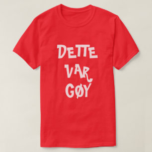 T-shirt este era divertimento no vermelho norueguês