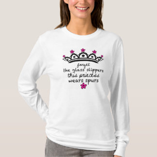 T-shirt Este tshirt longo Dente-branco da luva da princesa