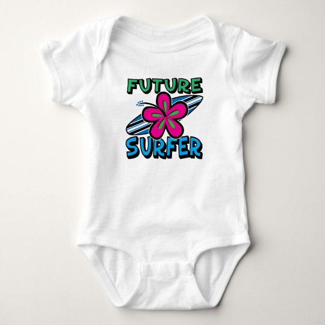 T-shirt Esteira rolante infantil do Bodysuit do HIBISCUS (Frente)