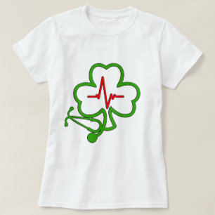 T-SHIRT ESTEÓSCULO DE SHAMROCK COM FARTE