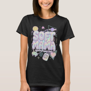 T-shirt Estética Holográfica Y2K Soft Mama Retro G