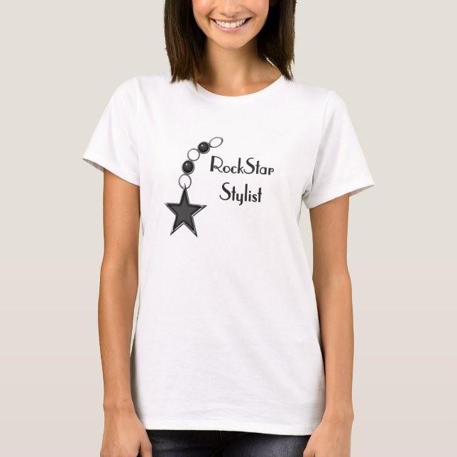 T-shirt Estilista da estrela do rock (Frente)