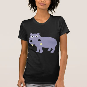 T-shirt Estilo cómico do hipopótamo bonito - hippopotamu