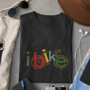 T-shirt estilo da forma da bicicleta do ~ do ibike